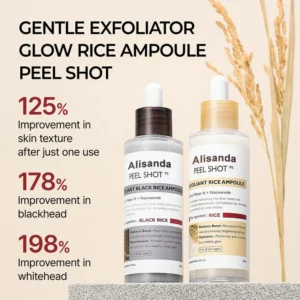 Alisanda™ PEEL SHOT GLOW RICE AMPOULE DUO-SERUMS FORBRIGHTENING